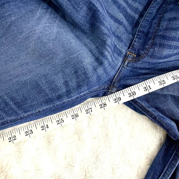 J. Crew Denim Dark Wash Distressed Preppy Billie Demi Boot Crop Jeans 26T - Picture 7 of 7